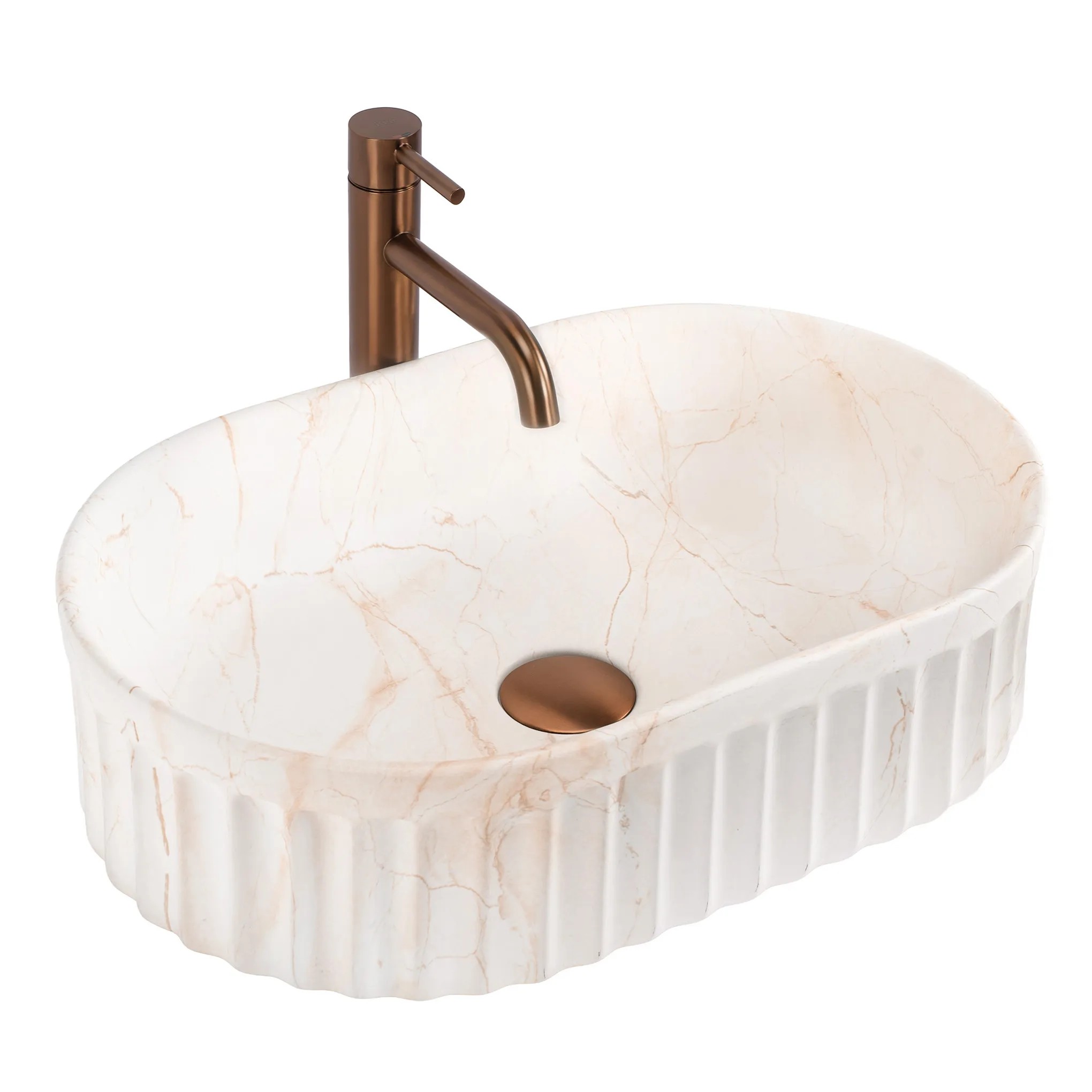 REA bordmonteret håndvask Georgia Beige, 55,5x35x14,5cm