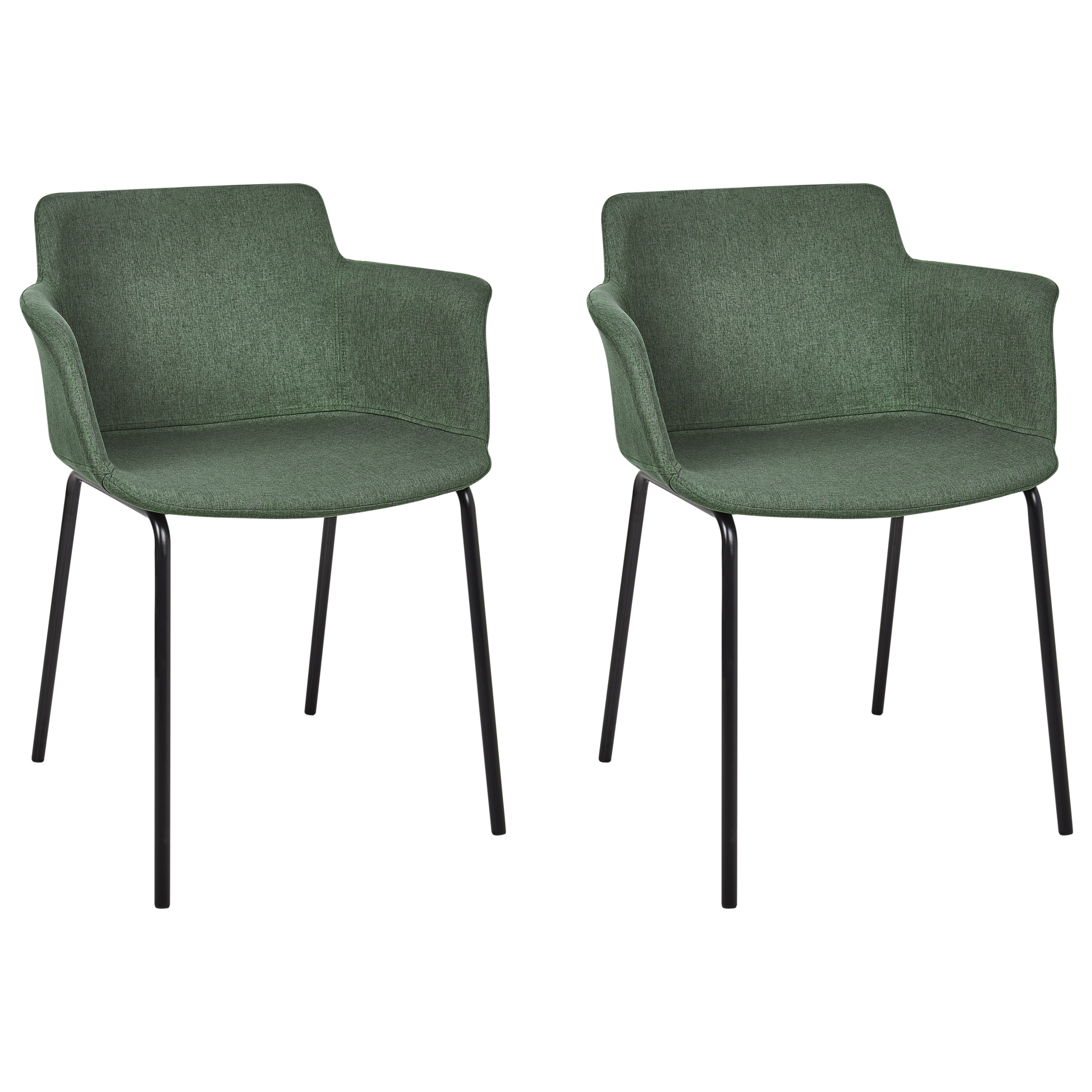 Sæt med 2 spisebordsstole BELFIELD Grøn