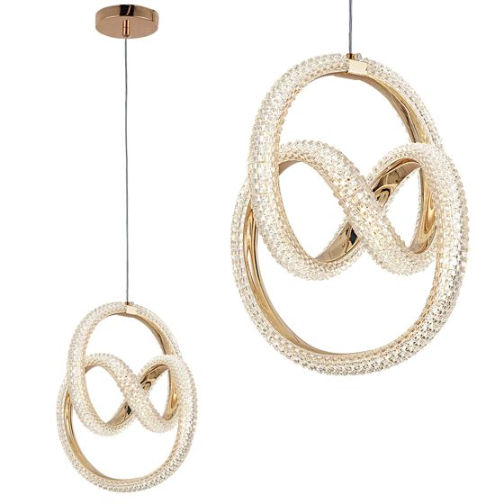 TOOLIGHT hængende loftlampe G068-CP LED Guld 131,5x22x29cm