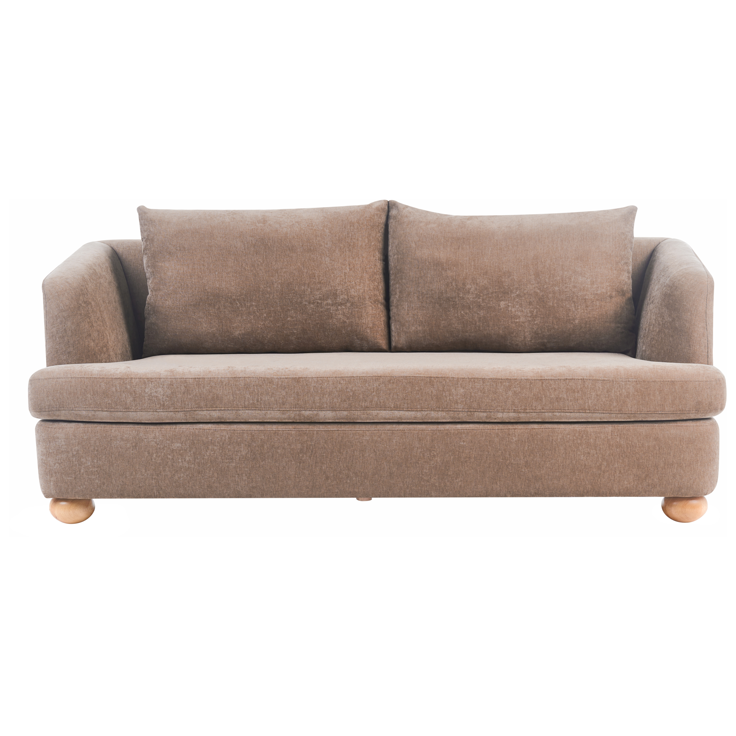 Sofa 3 personers RATTVIK Chenille Brun