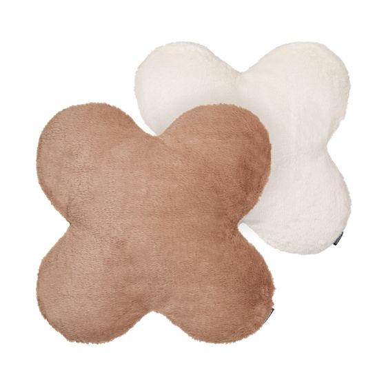 Sæt af 2 pyntepuder ACHILLEA 54 x 54 cm Kunstig pels Beige Ensfarvet