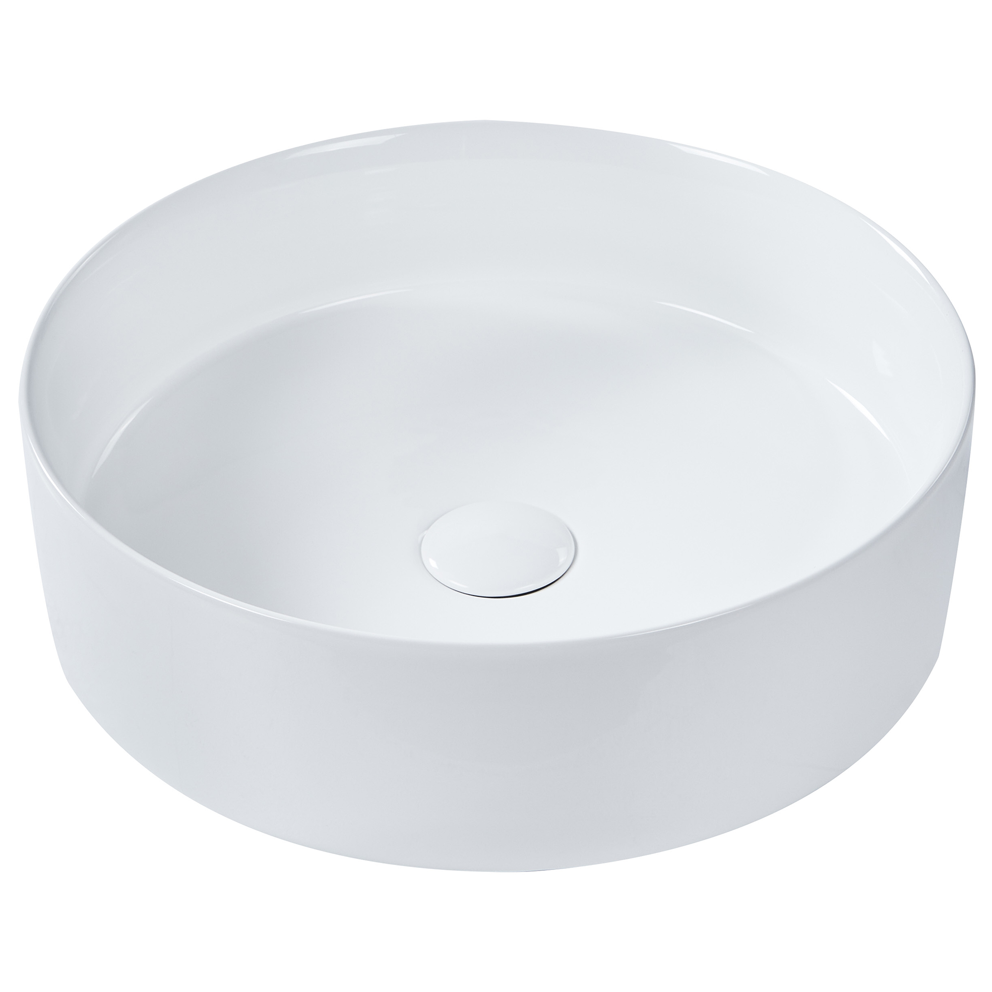 Vask til bordplade TEBAR ⌀ 40 cm Keramik Hvid
