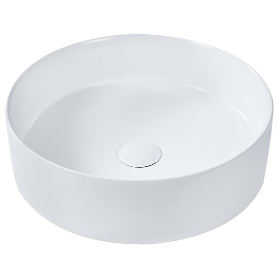 Vask til bordplade TEBAR ⌀ 40 cm Keramik Hvid