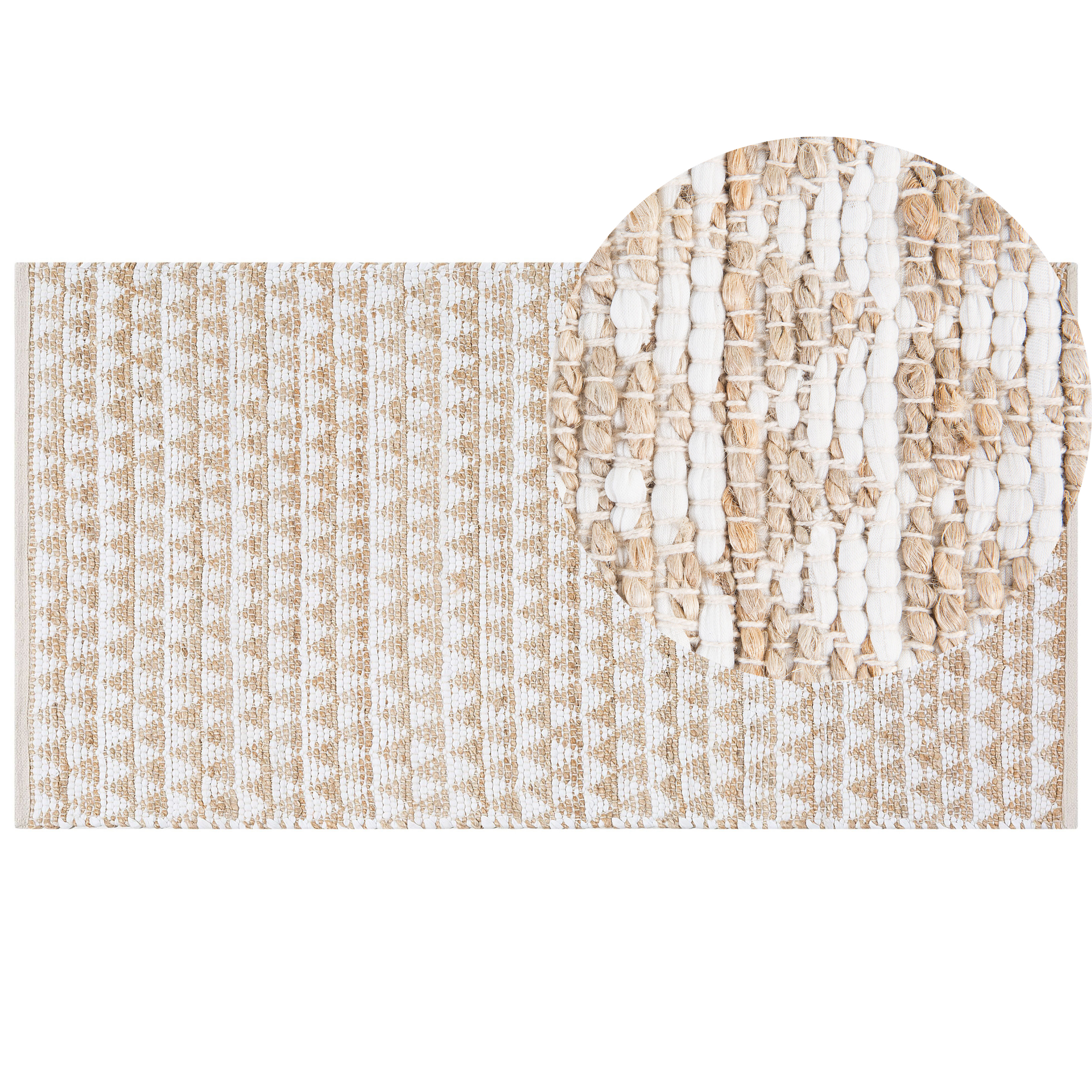 Gulvtæppe TUNCELI Beige 80 x 150 cm Bomuld