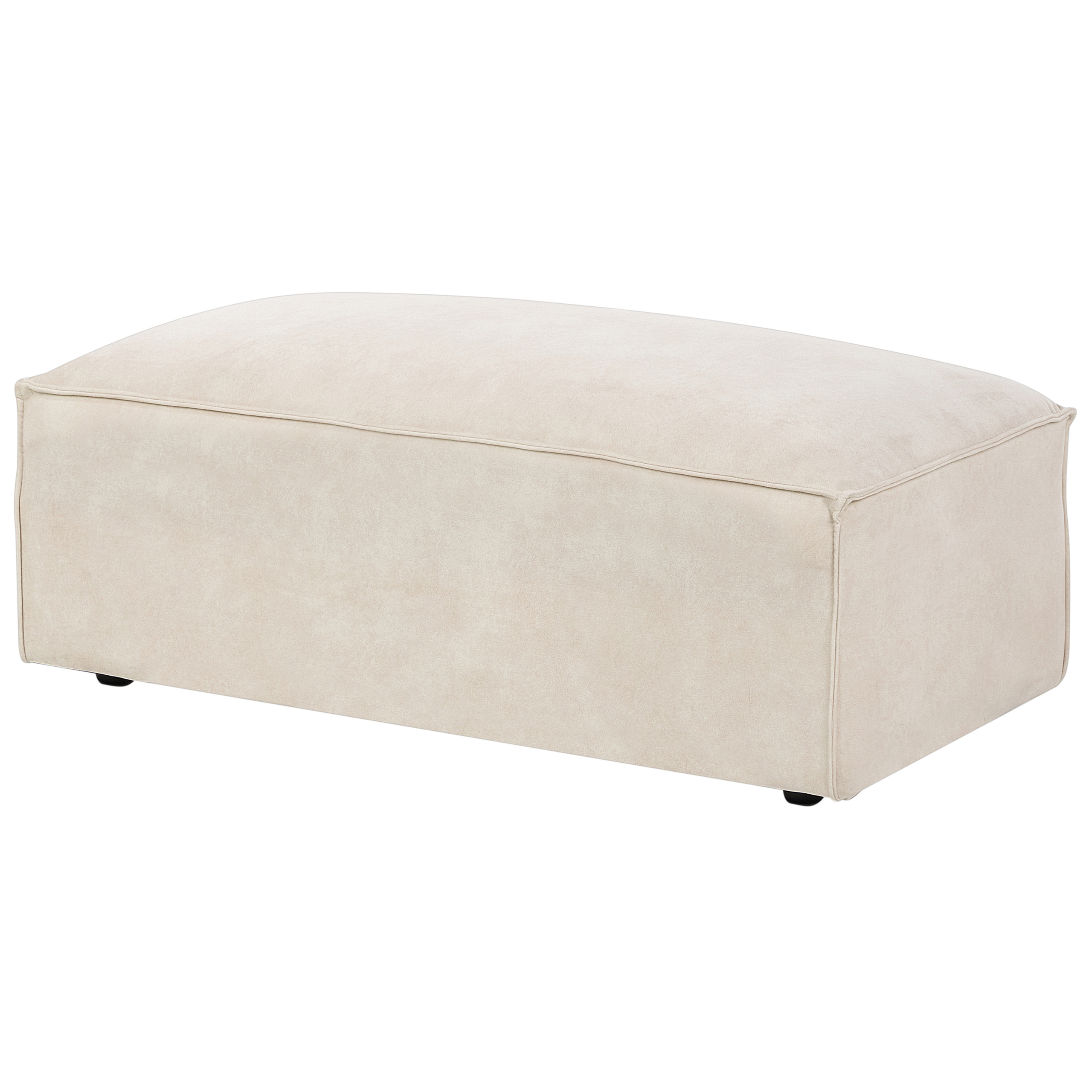 Fodskammel HELLNAR Velour Lys Beige