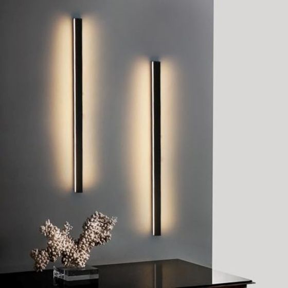 NETTLIFE 2 stk. moderne LED-væglamper til indendørs brug, 60 cm, 21 w, til entré, op og ned, sort