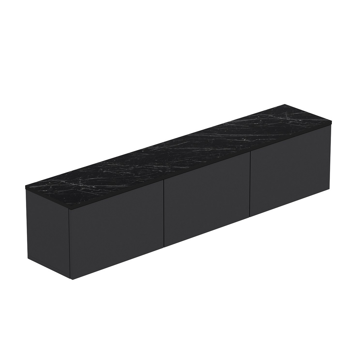 Norda Design Moderne TV-bord, 160 cm, 100% melaminbelagt, 18 mm tyk, vægmonterbar, stilfuld design