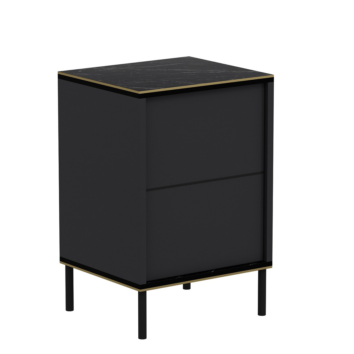Norda Design Moderne natbord, 40x60x35 cm | 100% melaminbelagt, 18mm tyk, vægmonterbar, stilfuld design