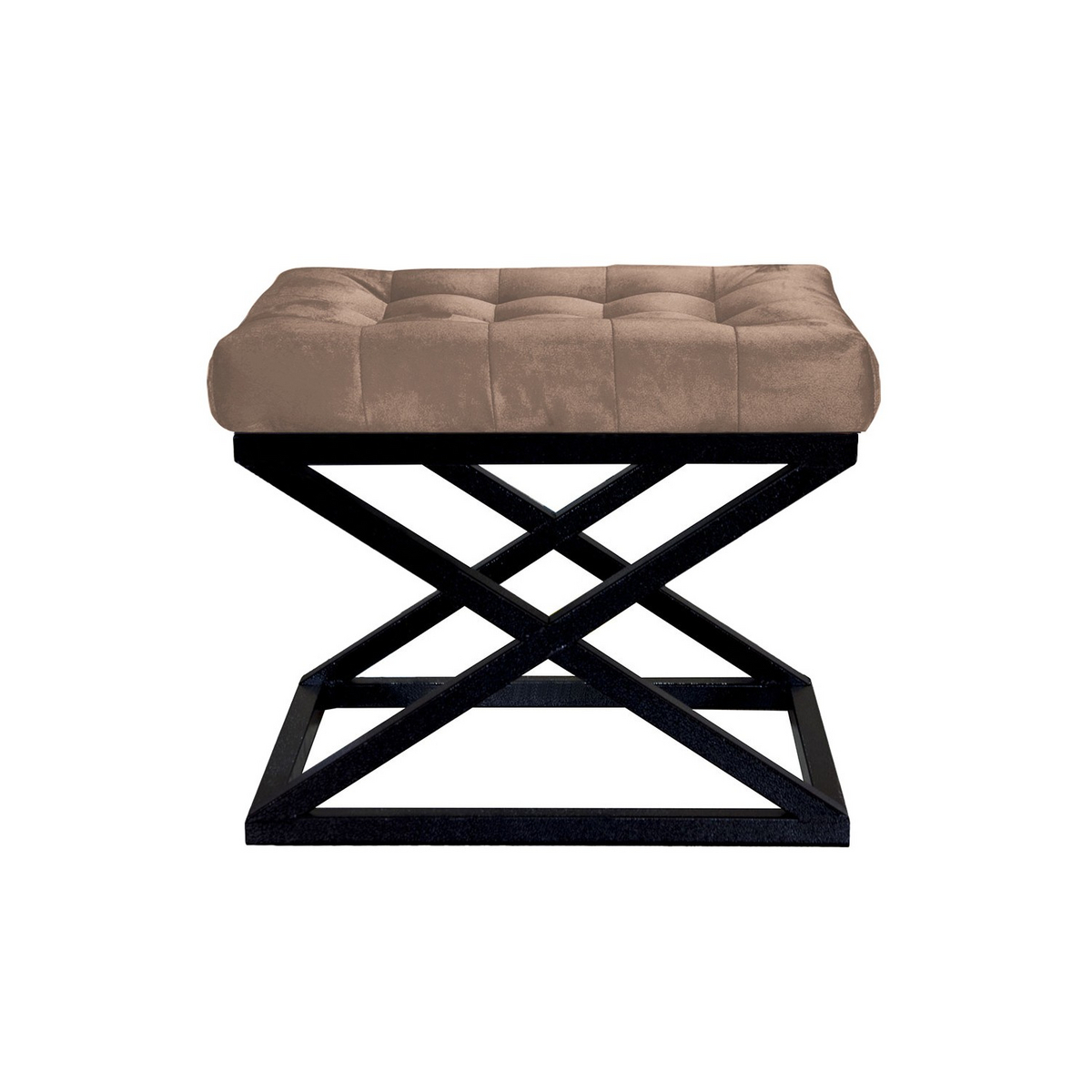 Norda Design Stilfuld puf med metalramme, 50x42x40 cm, 100% polyester Babyface | moderne accent