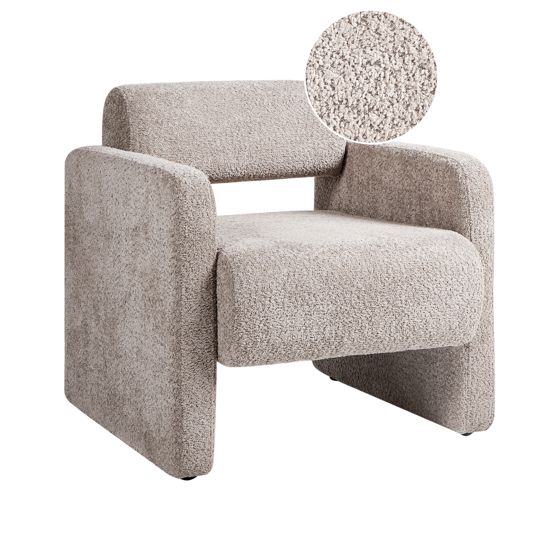 Lænestol HALLSBERG Boucle Brungrå