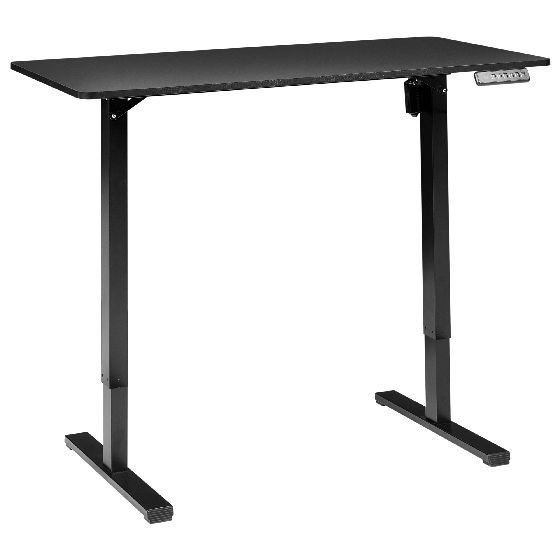 Elektrisk justerbart hæve sænkebord TAVARES 120 cm 60 cm Sort