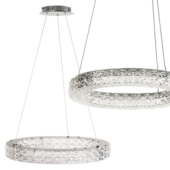 TOOLIGHT hængende loftlampe MS005-CP 50CM LED Krom 50x50x5cm
