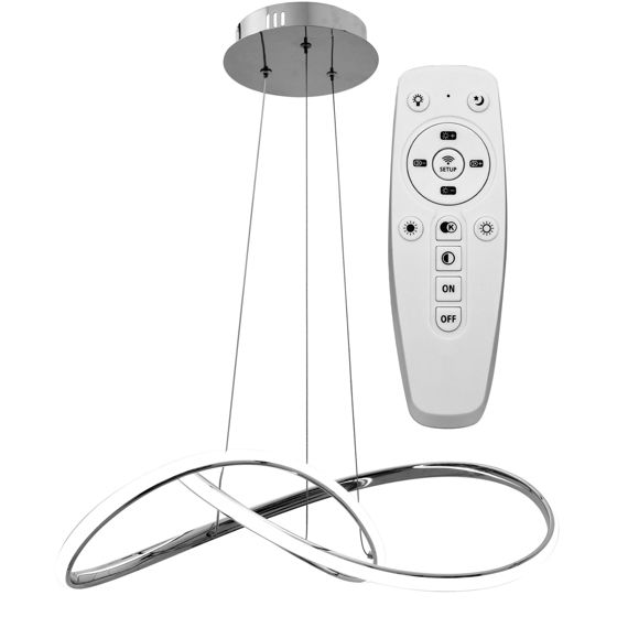 TOOLIGHT hængende loftlampe APP393-CP LED Krom 14,5x55x90cm