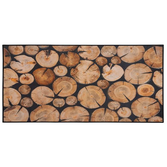 Gulvtæppe KARDERE Brun 80 x 150 cm