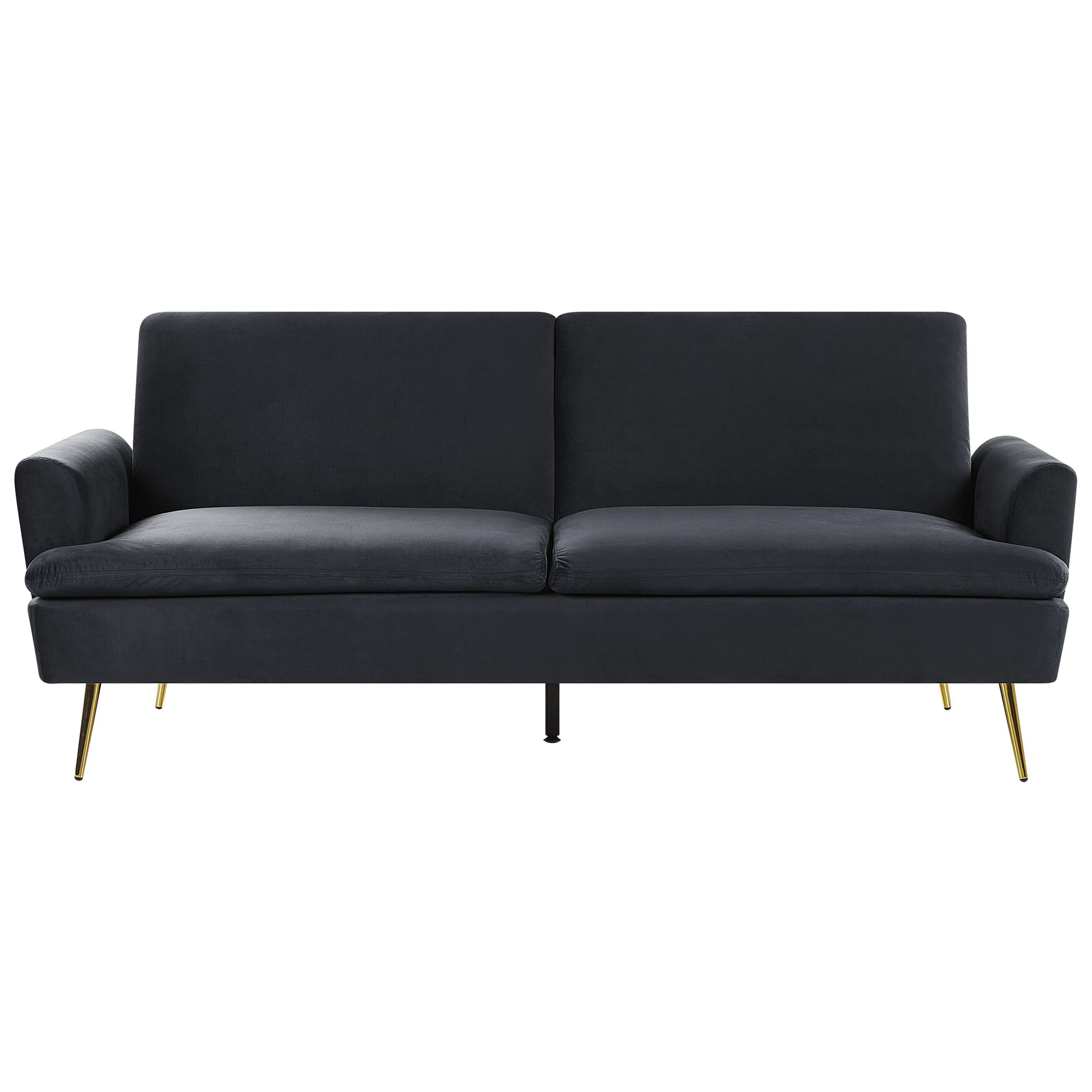 Sovesofa 3 personers VETTRE Velour Sort