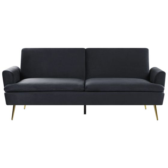 Sovesofa 3 personers VETTRE Velour Sort