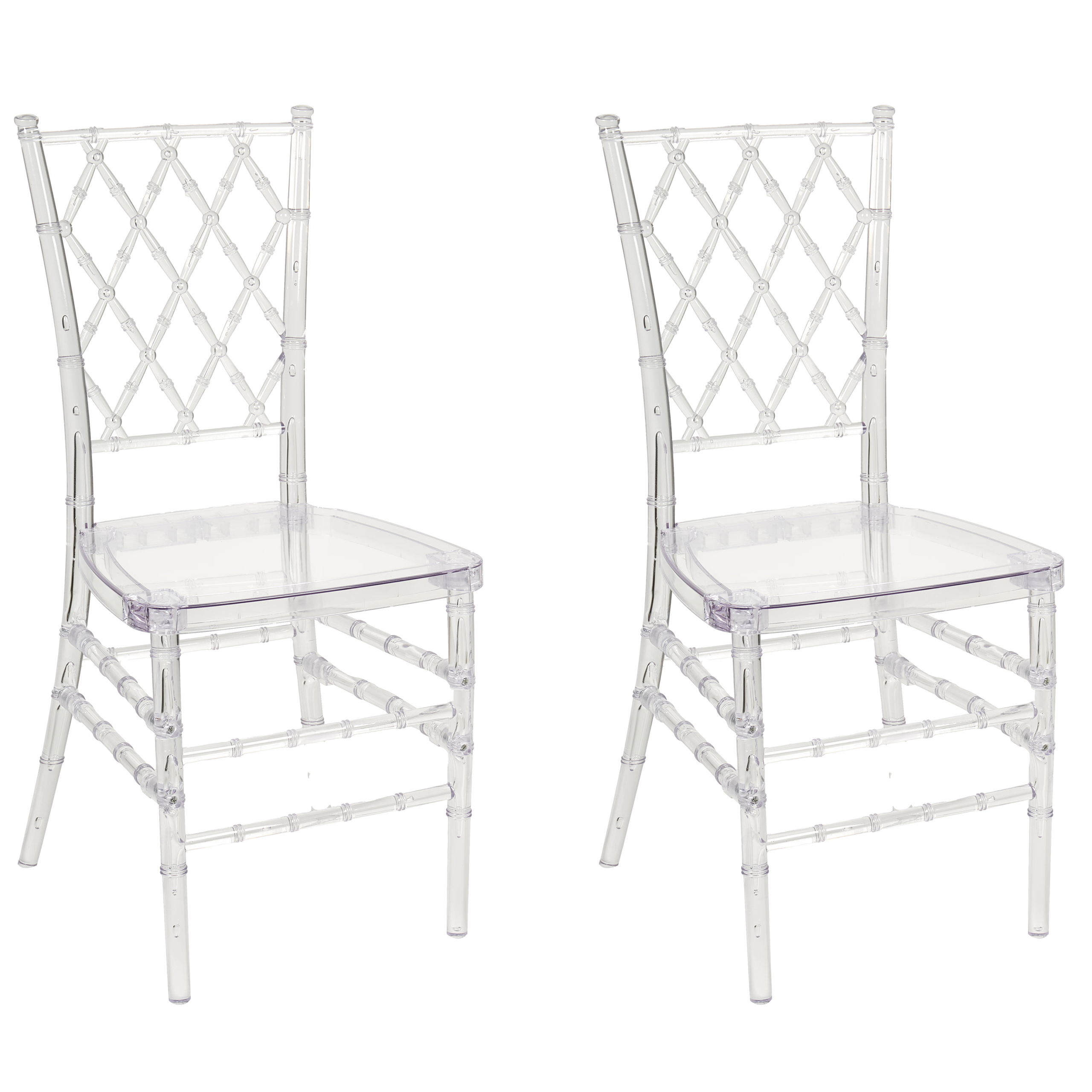 Sæt med 2 spisebordsstole CLARION Transparent