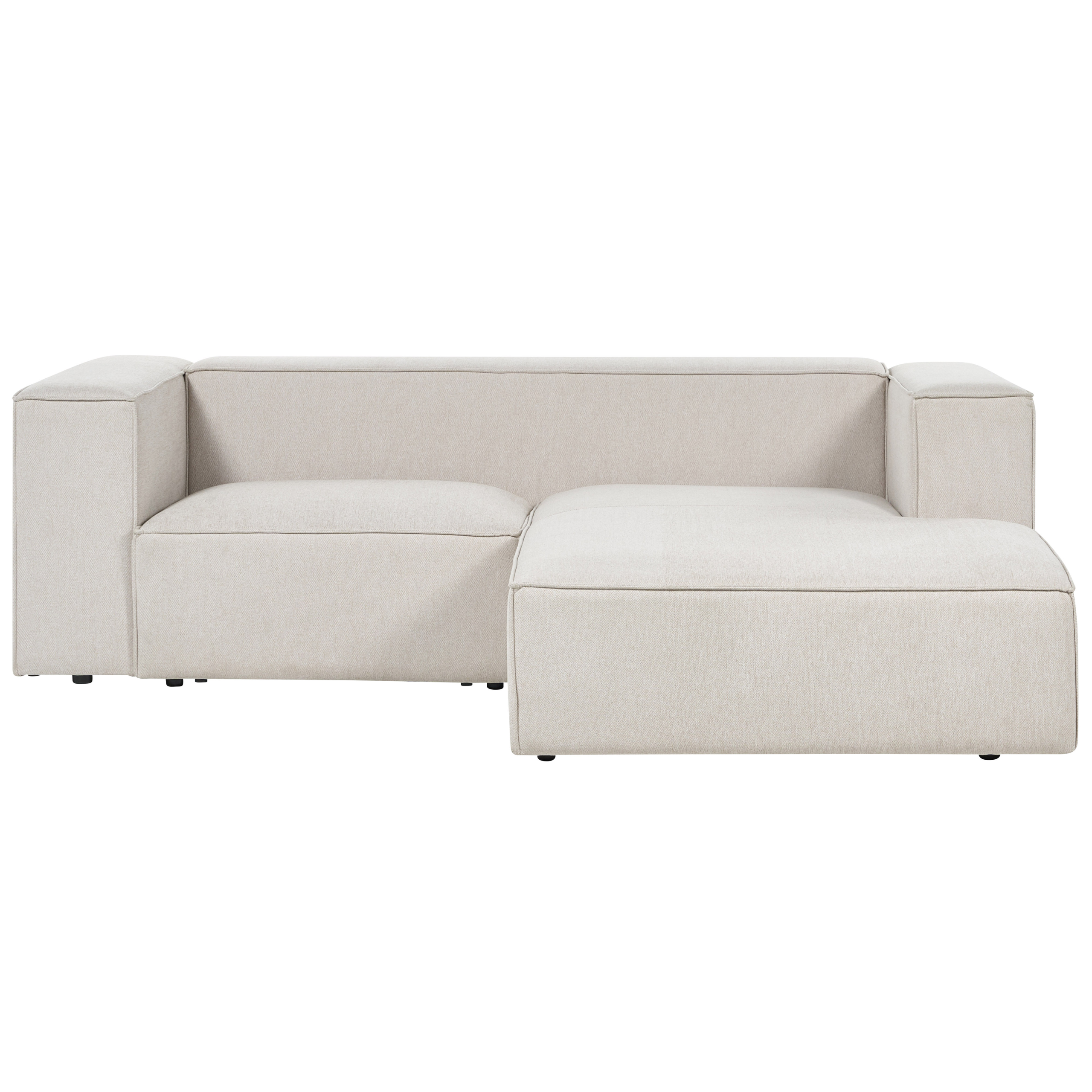 Hjørnesofa 2 personers VERNON Lys Beige Venstrevendt