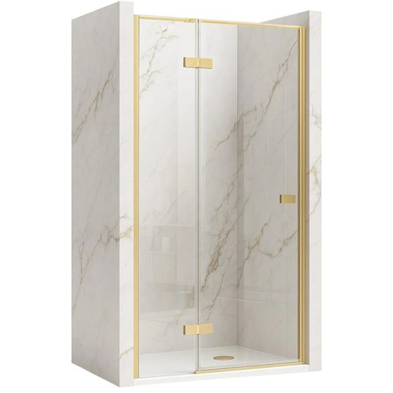 REA brusedør Atlas 120 Højre + magnetliste Børstet guld, 120x0,6x200cm