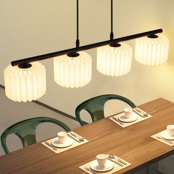 NETTLIFE Pendellampe spisebord vintage pendellampe - pendellampe stue spisestuelampe 4 flammer hvid