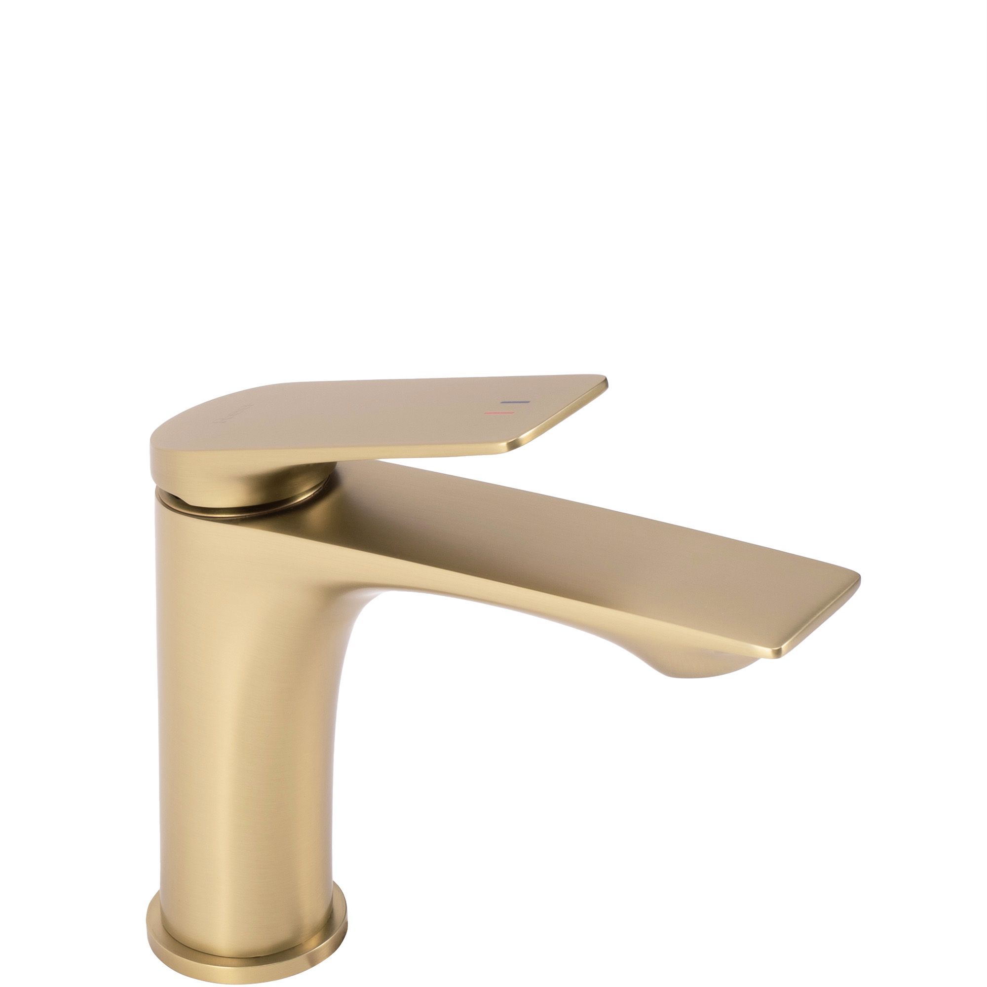 REA håndvaskarmatur AVALON Lav Børstet guld, 17,5x4,2x16,5cm