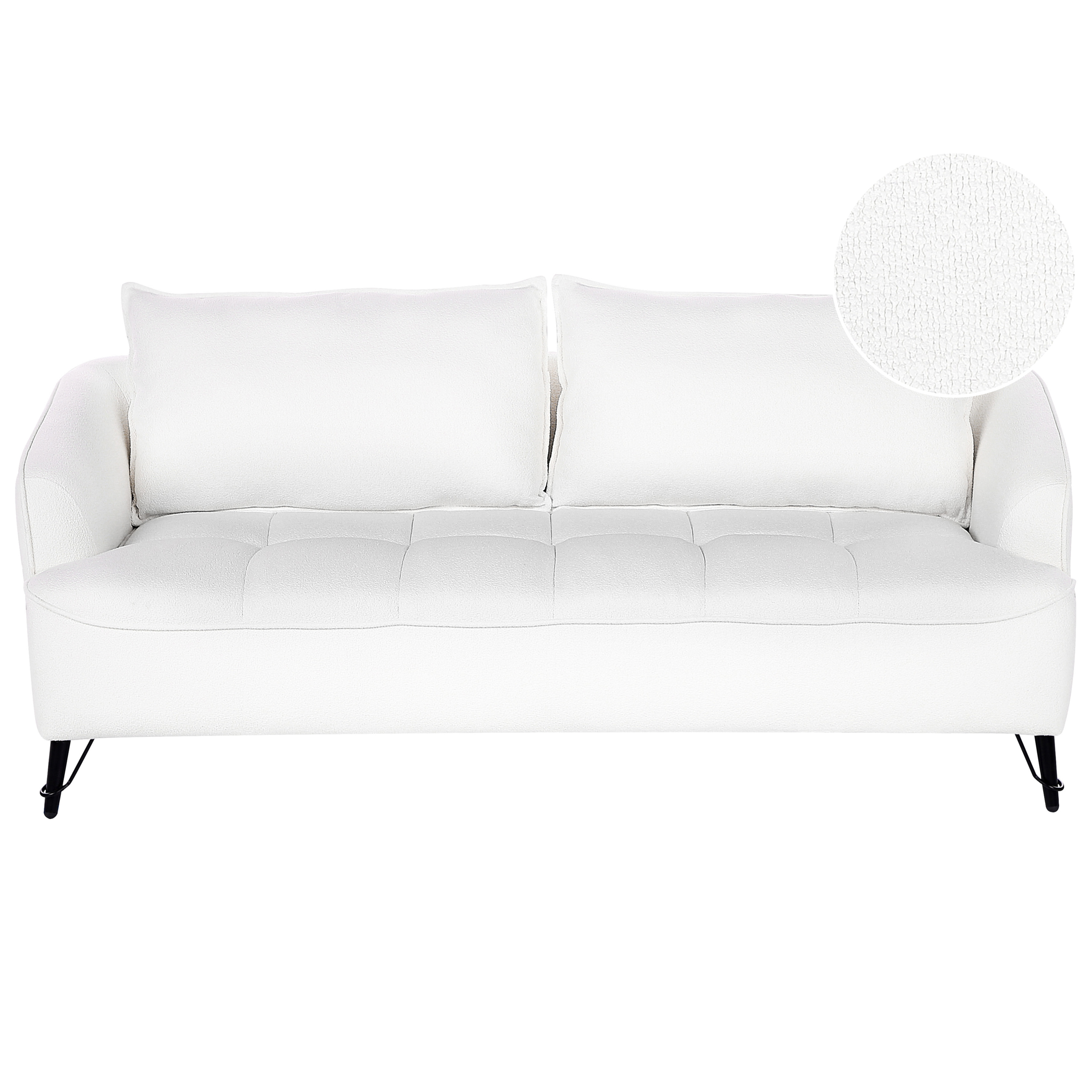 Sofa 3 personers HOBRO Boucle Hvid