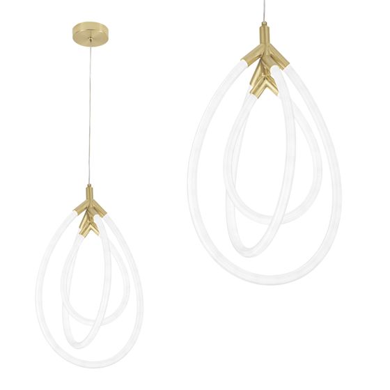 TOOLIGHT hængende loftlampe LED G018-CP Guld 51x32x60cm