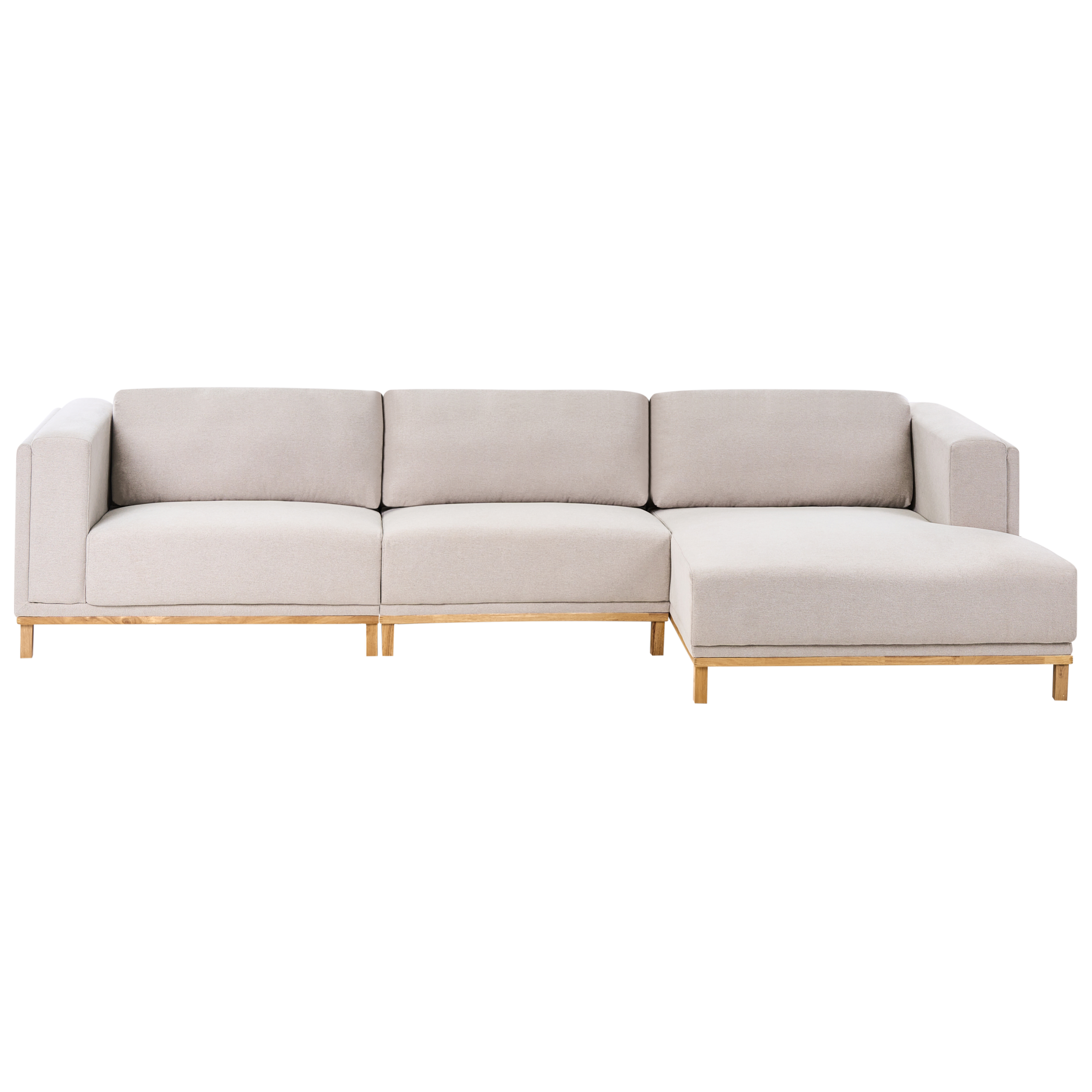 Hjørnesofa 5 personers VENG Lys Beige Venstrevendt