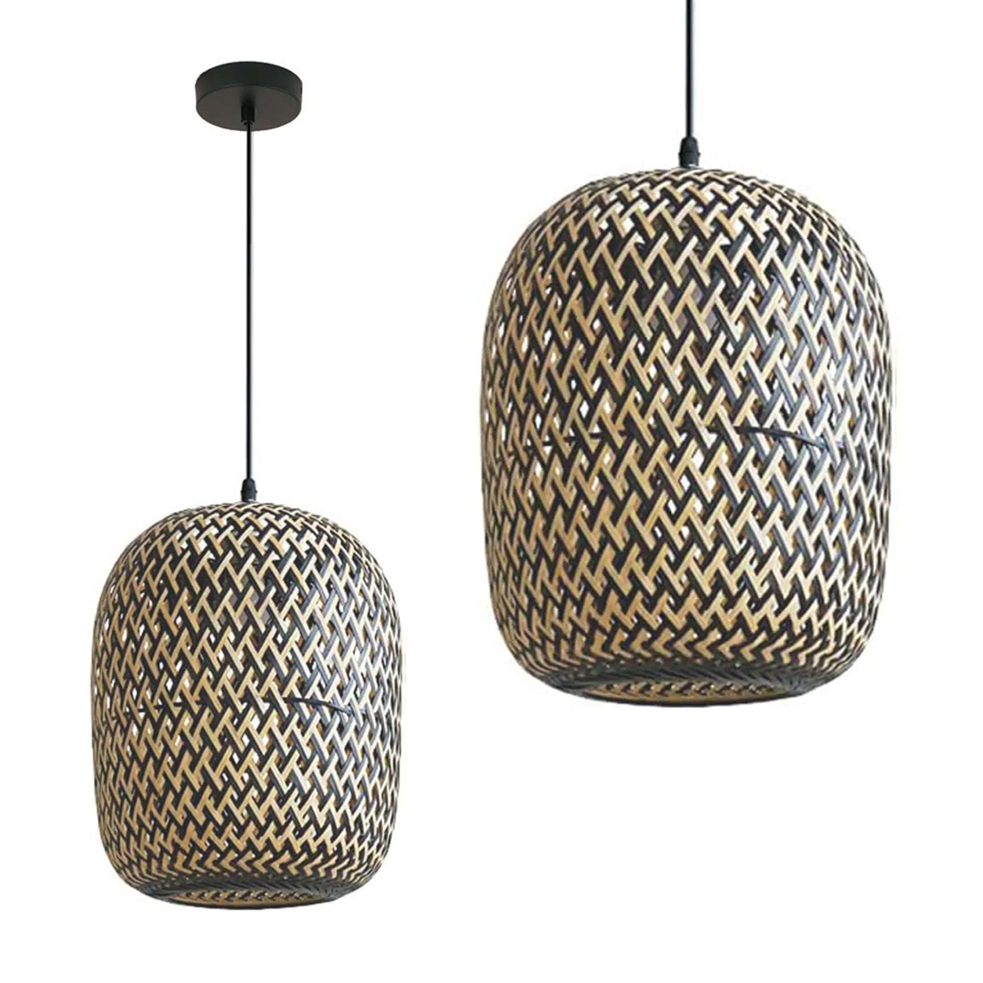 TOOLIGHT hængende loftlampe APP1542-1CP BOHO Sort 25x25x30cm