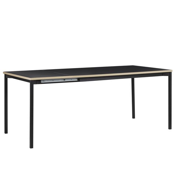 Udtrækbart konferencebord AVIS 90 cm x 140/190 cm Sort