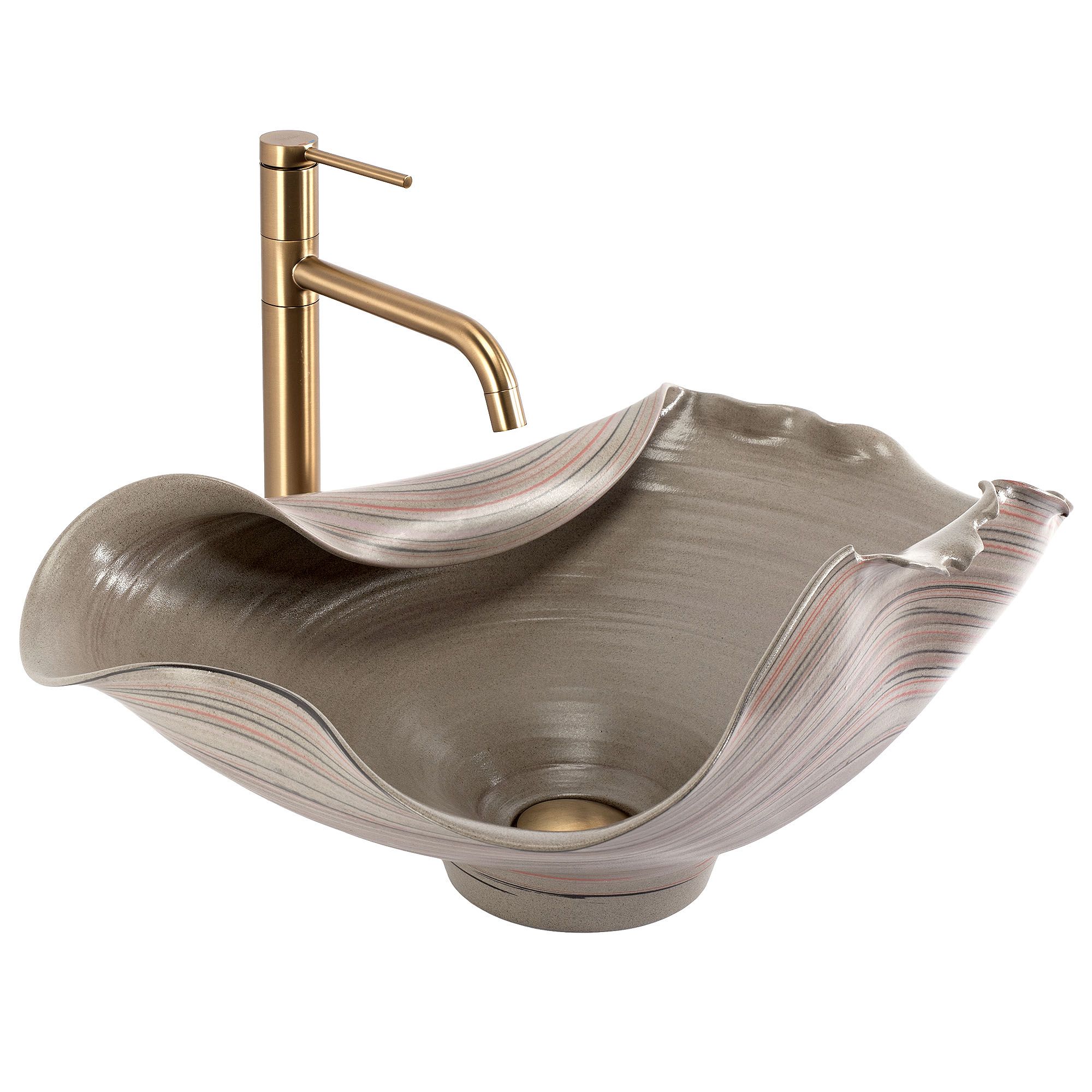 REA bordmonteret håndvask HM-17 Beige, 53x38x22cm