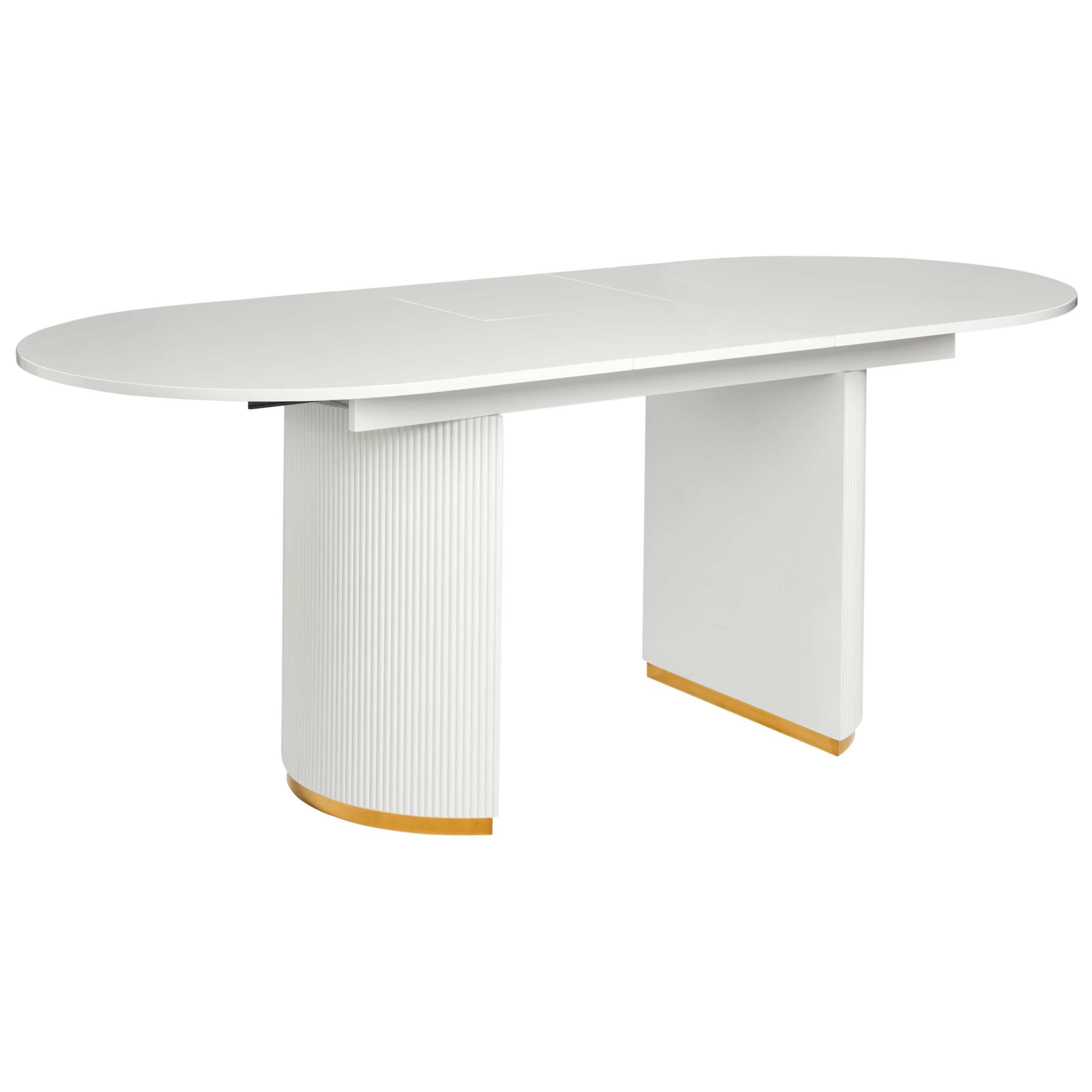 Spisebord med udtræk DULVERTON Hvid 160/200 cm 90 cm