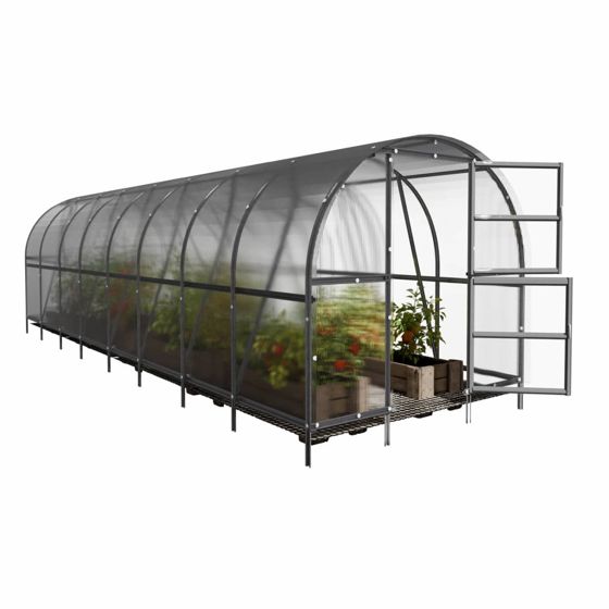 Drivhus KLASIKA BALTIC LT 24 m2, 3 m x 8 m, 6 mm polycarbonatdæksel