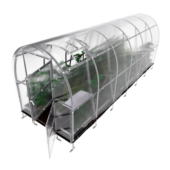 Drivhus KLASIKA SLIM 2 x 6 m (12 m²), 6 mm polycarbonatdæksel