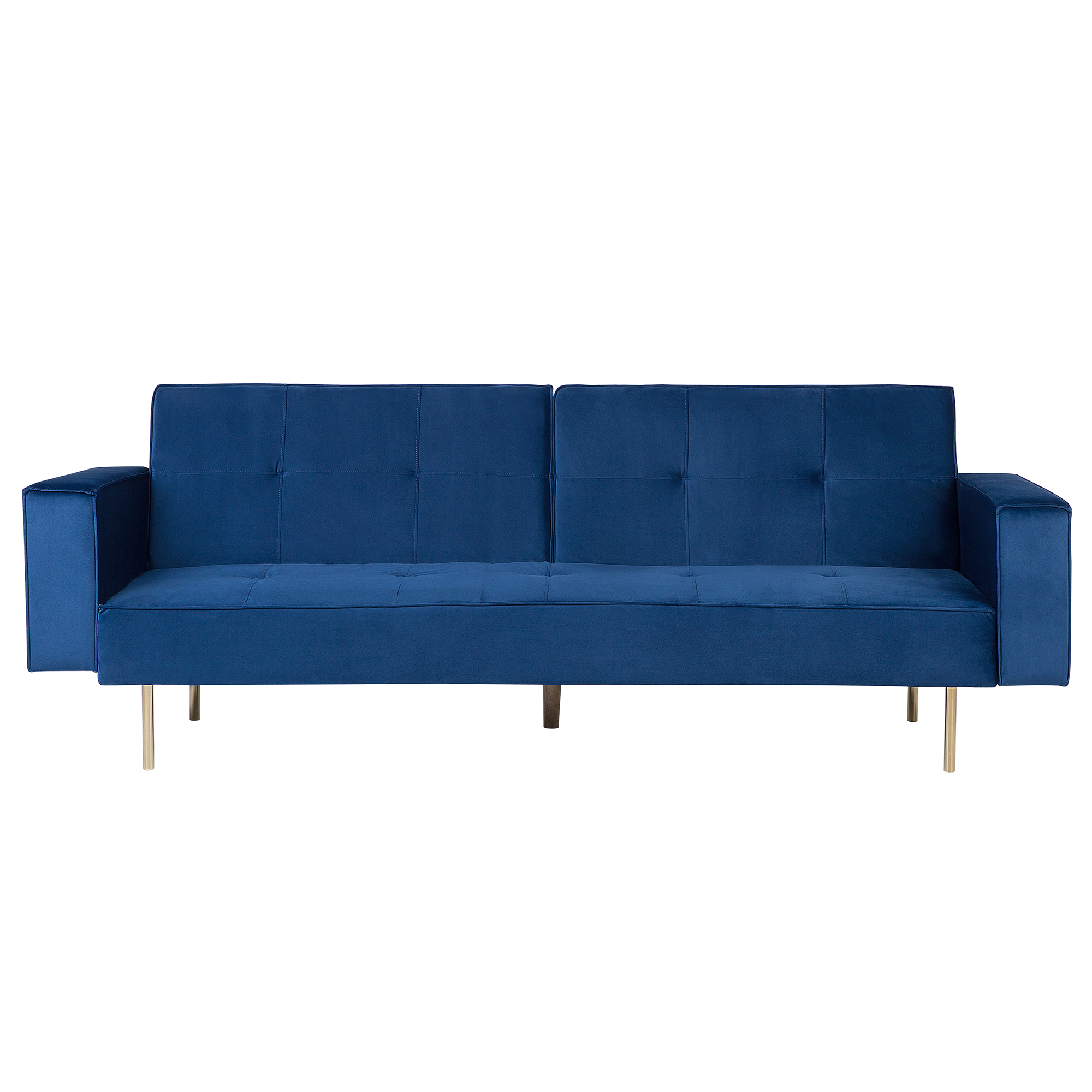 Sovesofa 3 personers VISNES Velour Navy Blå