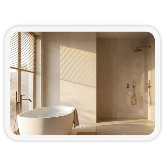 REA spejl TOP-3 80X60 80x60 Led Gennemsigtig 80x60x2cm