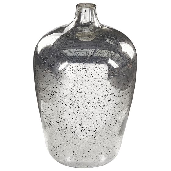 Blomstervase KACHORI 40 cm Glas Sølv