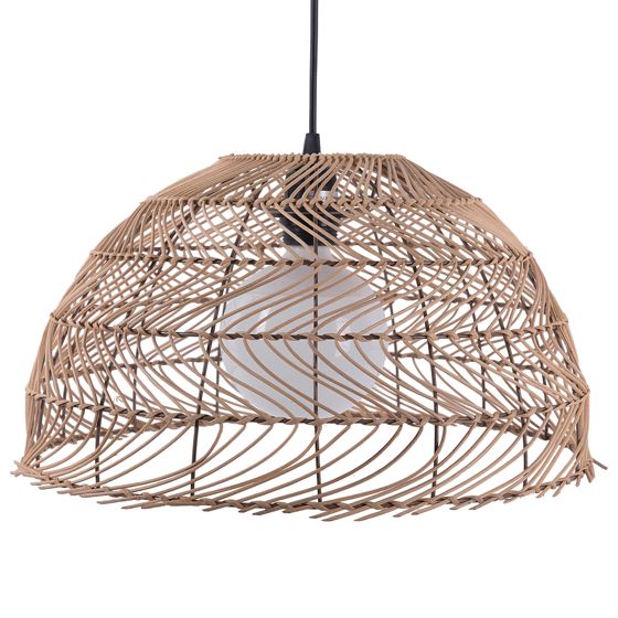 Loftlampe SELENGE Rattan Lysebrun