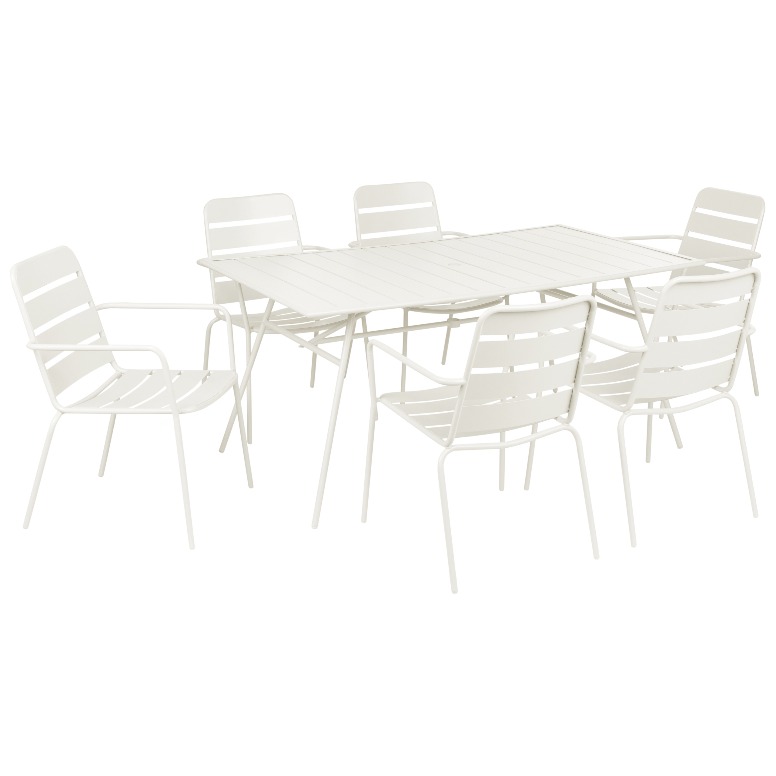 Havemøbelsæt 6 personers TERENZO Metal Lys Beige