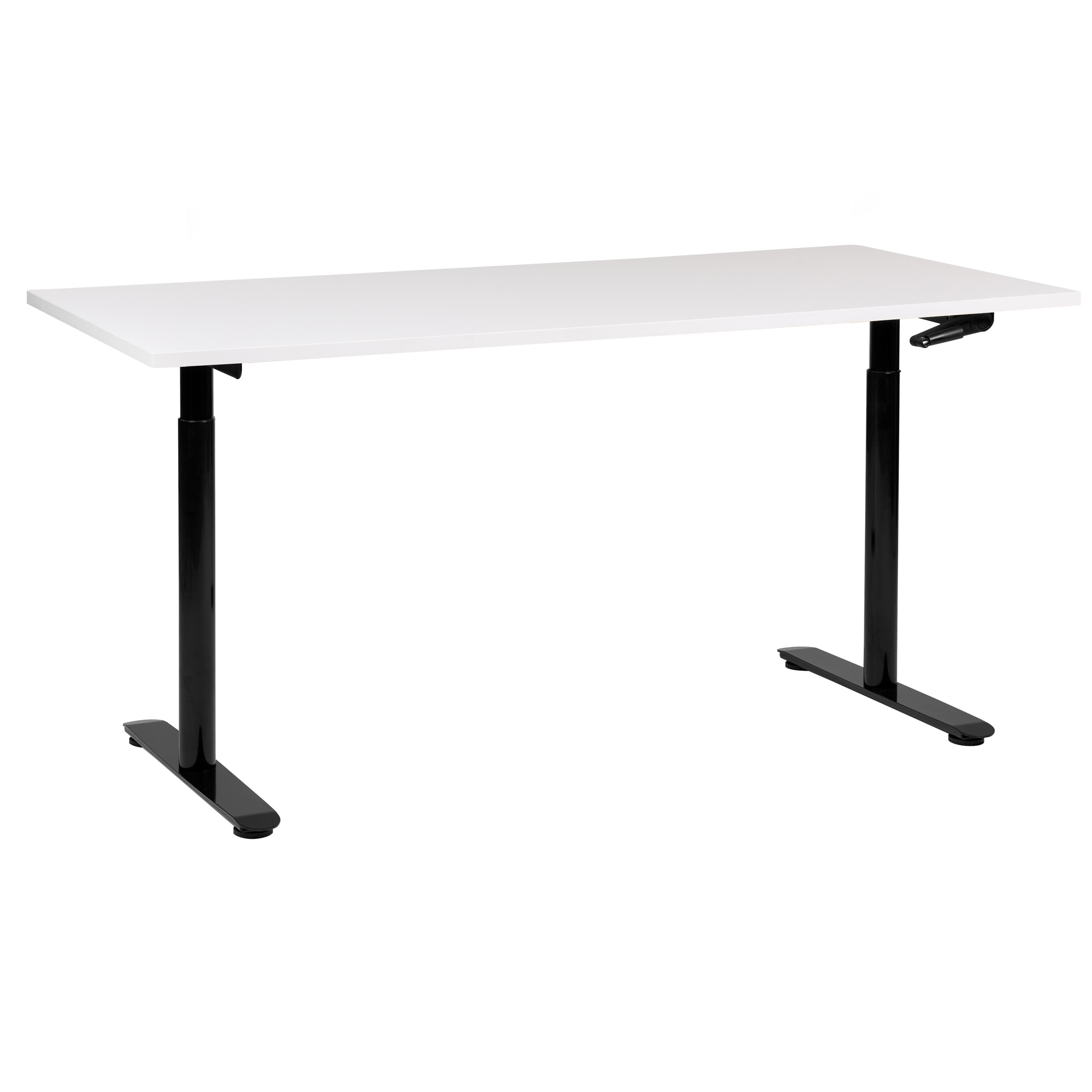 Manuelt justerbart hæve sænkebord DESTINAS 160 cm 72 cm Hvid/sort