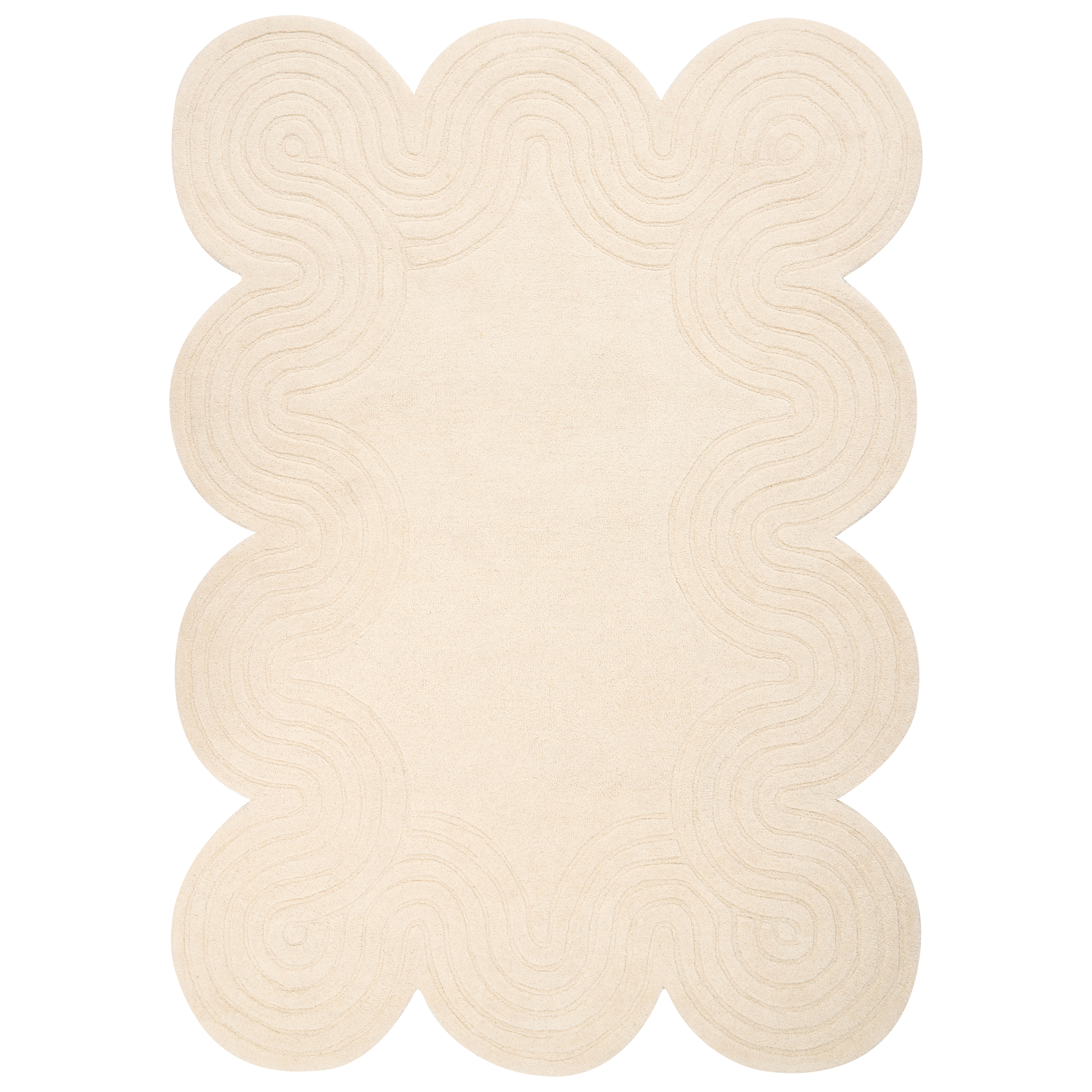 Gulvtæppe MALVAN Beige 160 x 230 cm Uld