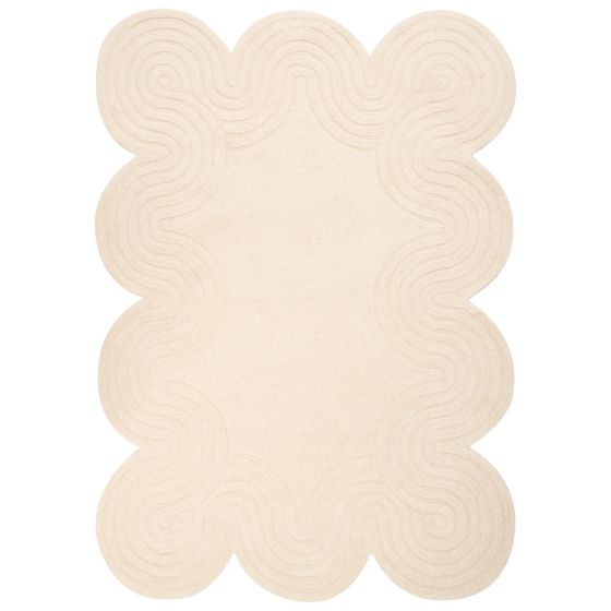 Gulvtæppe MALVAN Beige 160 x 230 cm Uld