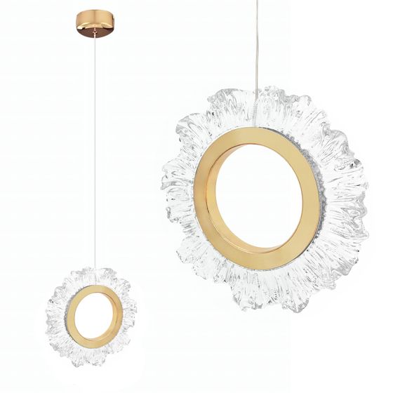 TOOLIGHT hængende loftlampe LHJ102-1CP LED Guld 21x21x130cm