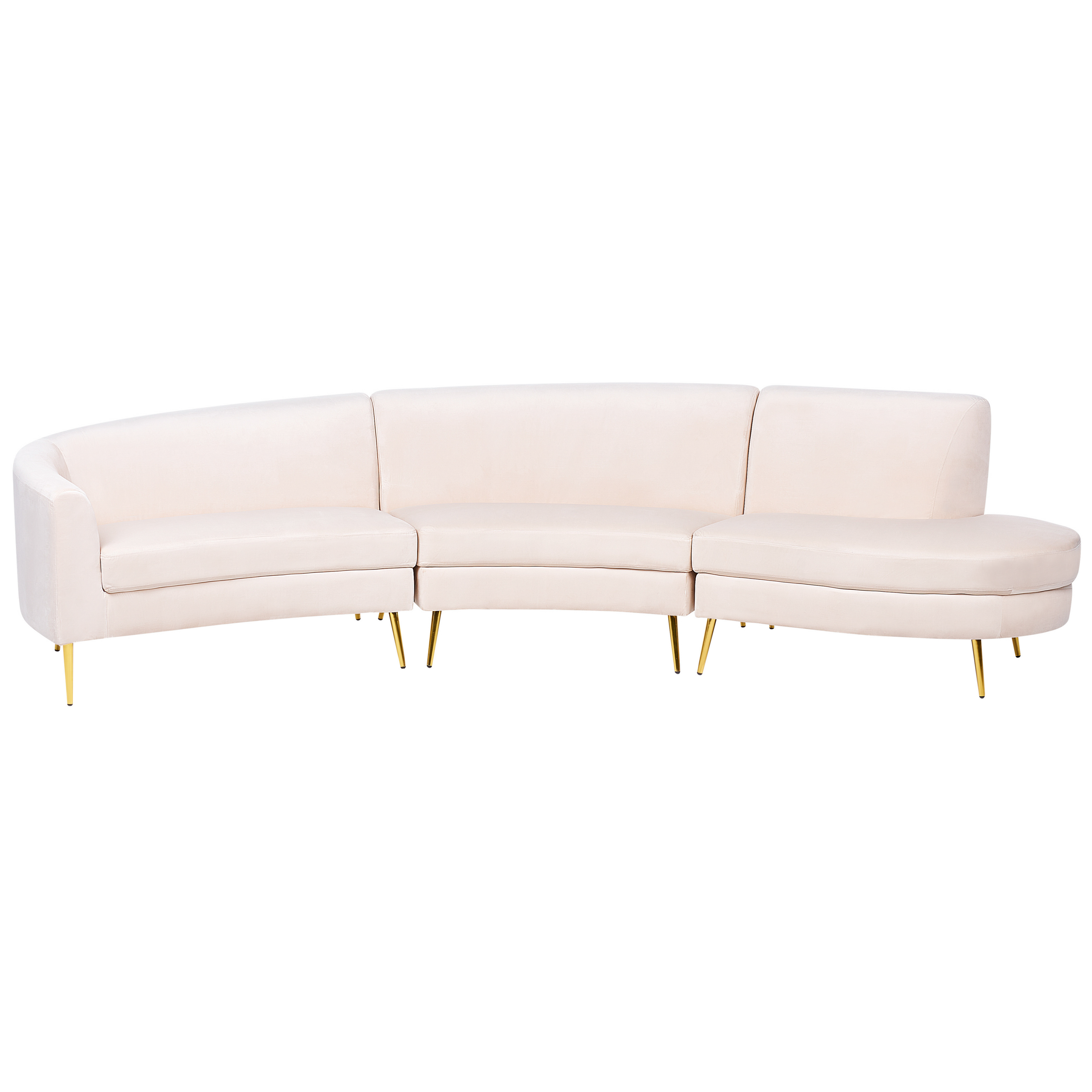Buet sofa 4 personers MOSS Velour Lys Beige