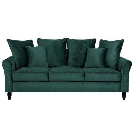 Sofa 3 personers BORNHOLM Velour Mørkegrøn