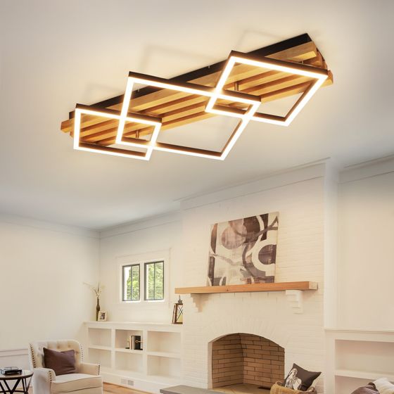 NETTLIFE LED loftlampe i træ