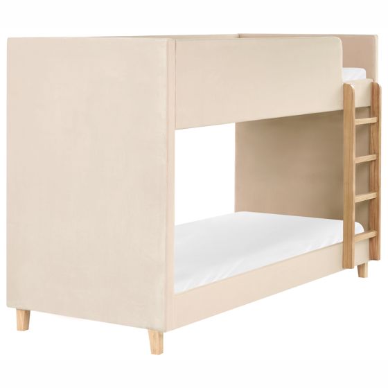 Køjeseng Velour CHOCQUES 90 x 200 cm Lys Beige