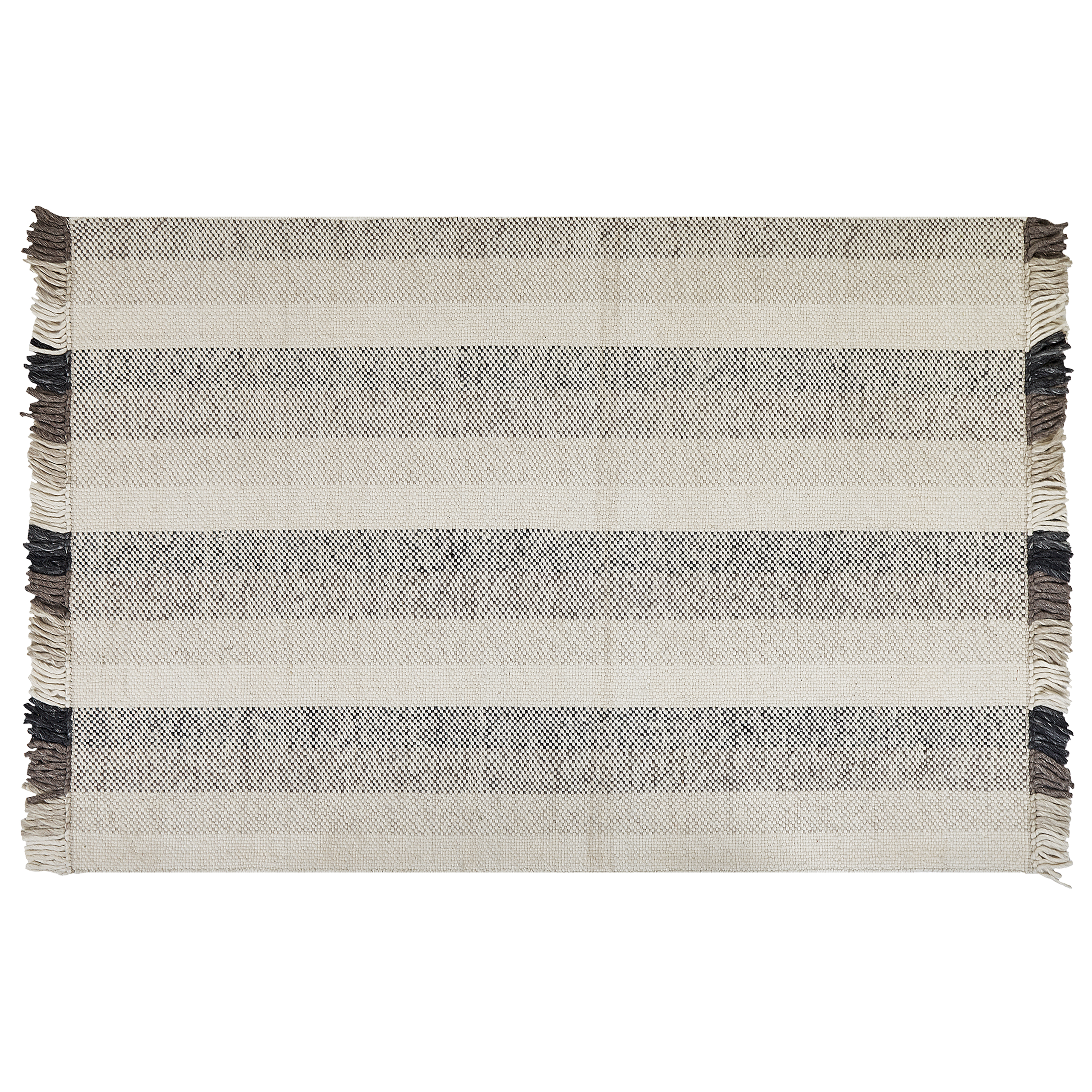 Gulvtæppe EMIRLER Hvid 160 x 230 cm Uld