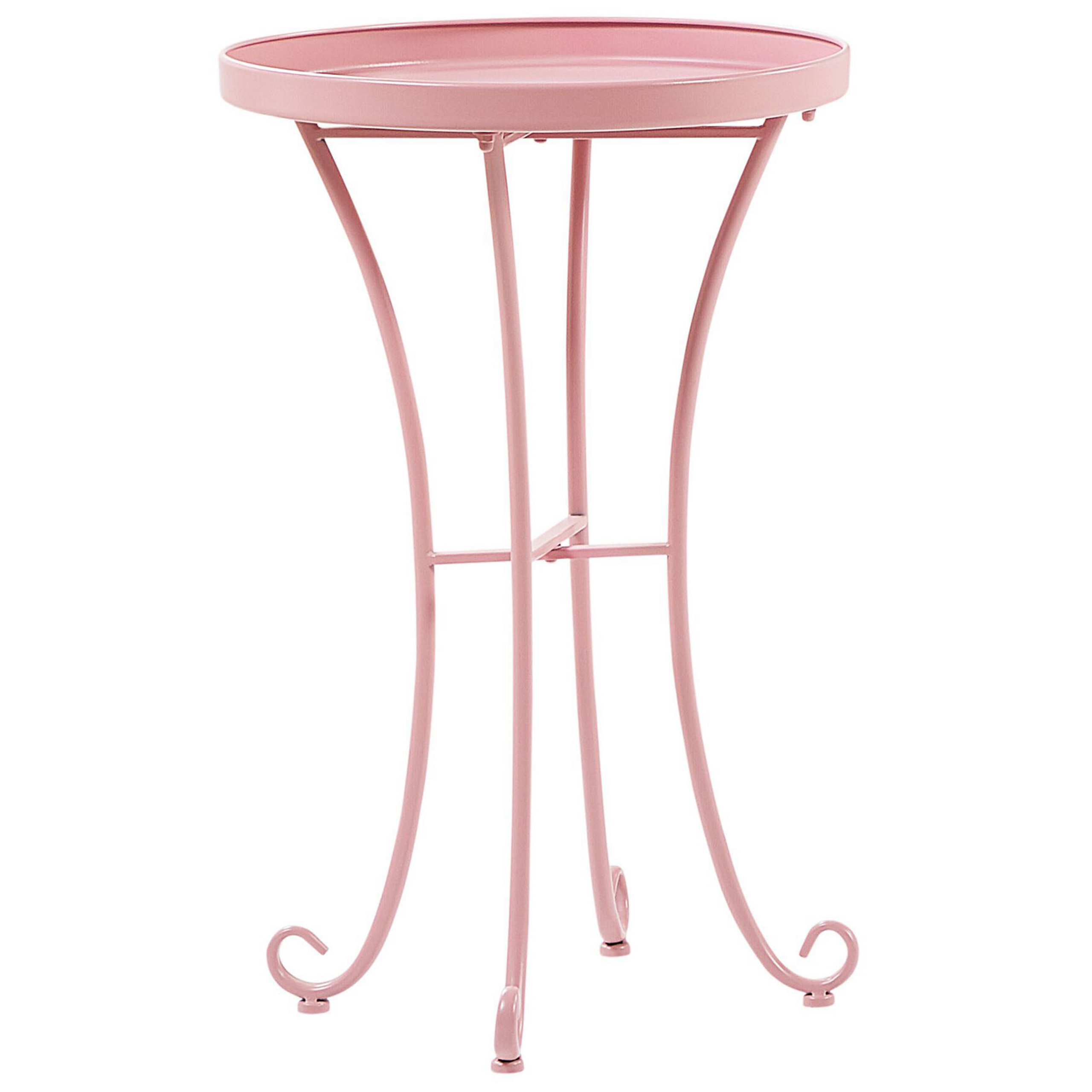 Udendørs sidebord CAVINIA 40 cm 40 cm Metal Lyserød