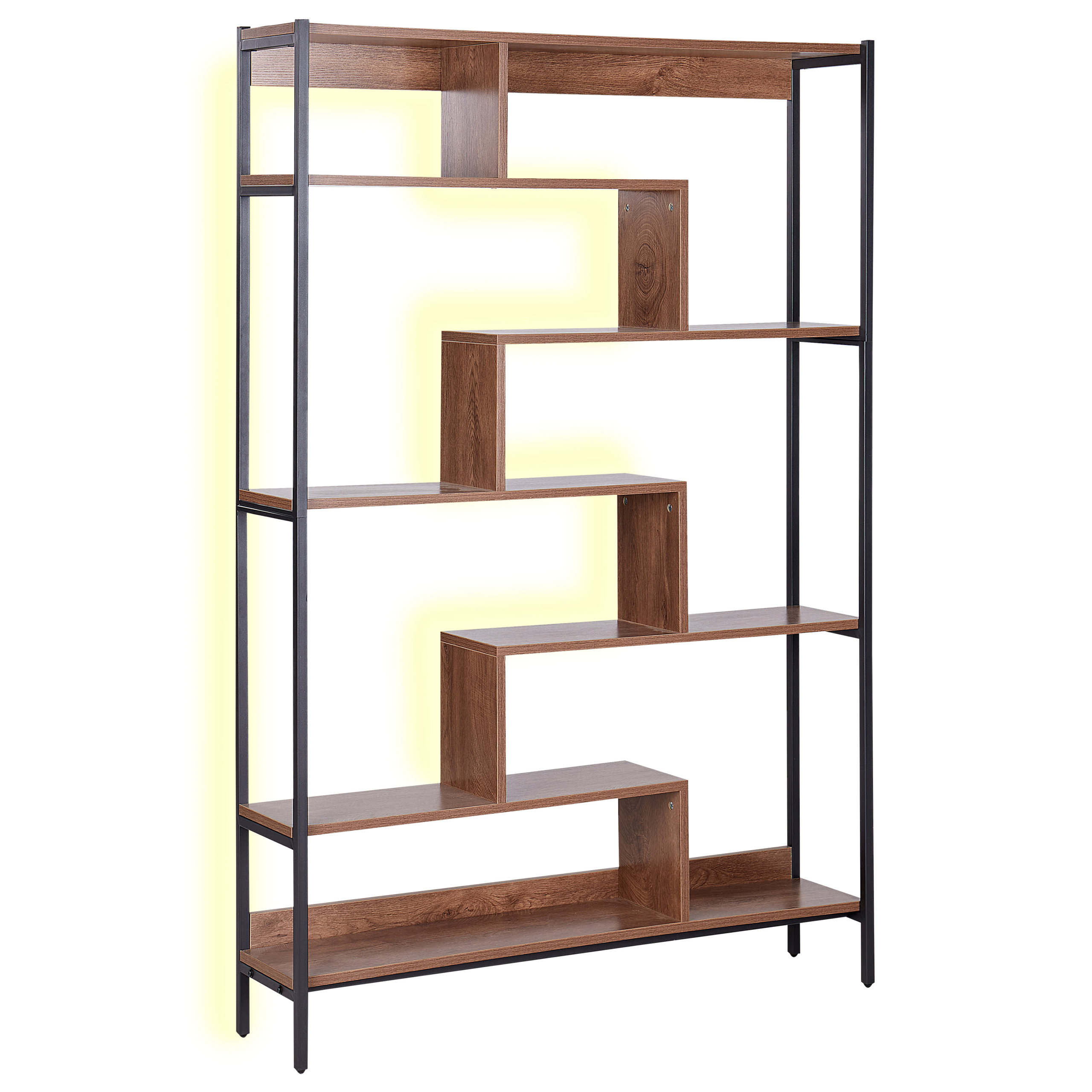 6-etagers reol DAVEN 180 cm Brun